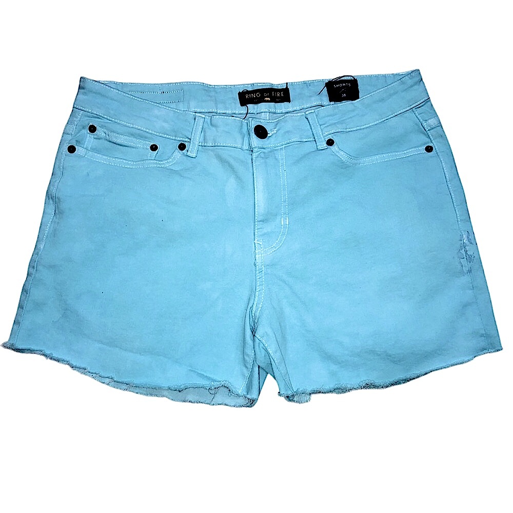 Ring of Fire Blue Jean Shorts Casual Summer Wear